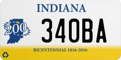 IN license plate 340BA