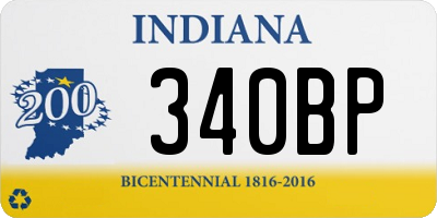 IN license plate 340BP