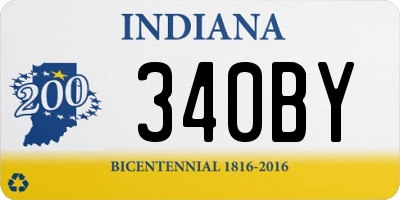 IN license plate 340BY