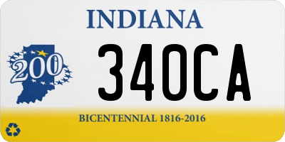 IN license plate 340CA