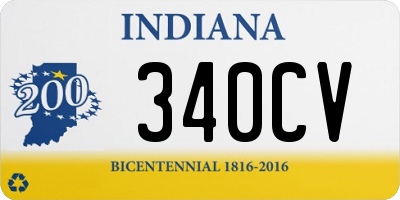 IN license plate 340CV