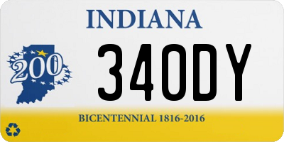 IN license plate 340DY