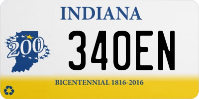 IN license plate 340EN