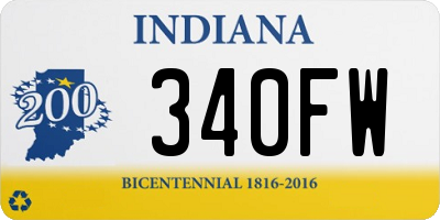 IN license plate 340FW