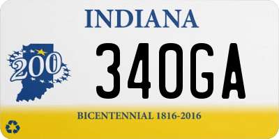 IN license plate 340GA