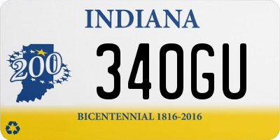 IN license plate 340GU