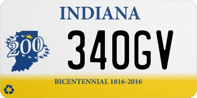 IN license plate 340GV