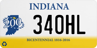 IN license plate 340HL