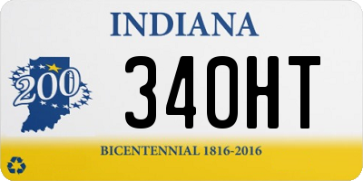 IN license plate 340HT