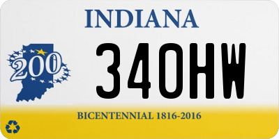 IN license plate 340HW