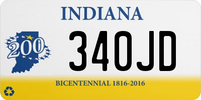 IN license plate 340JD