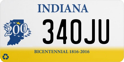 IN license plate 340JU