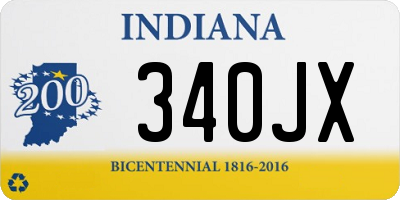 IN license plate 340JX