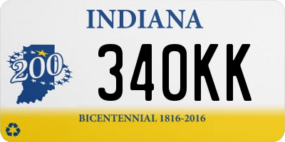 IN license plate 340KK