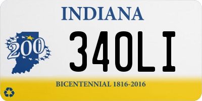 IN license plate 340LI