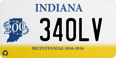 IN license plate 340LV