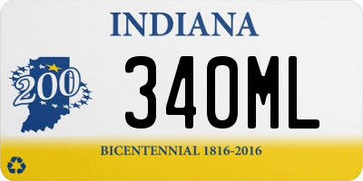 IN license plate 340ML