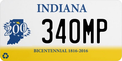 IN license plate 340MP