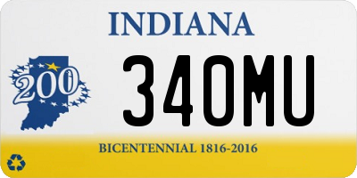 IN license plate 340MU