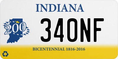 IN license plate 340NF