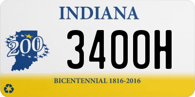 IN license plate 340OH