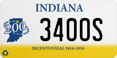 IN license plate 340OS