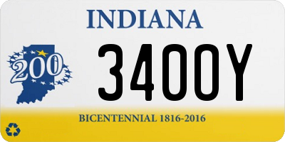 IN license plate 340OY