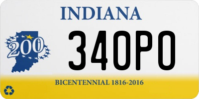 IN license plate 340PO