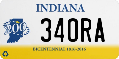 IN license plate 340RA