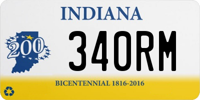 IN license plate 340RM