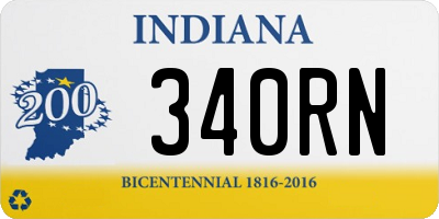 IN license plate 340RN