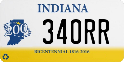 IN license plate 340RR