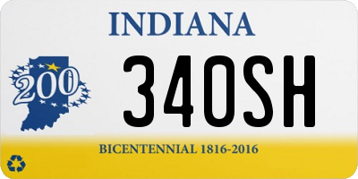 IN license plate 340SH