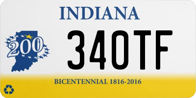 IN license plate 340TF