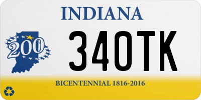 IN license plate 340TK