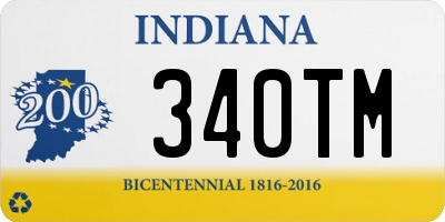 IN license plate 340TM