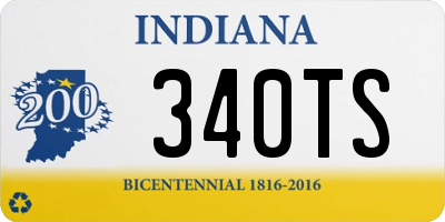 IN license plate 340TS