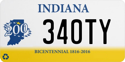 IN license plate 340TY