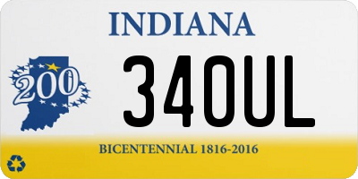 IN license plate 340UL