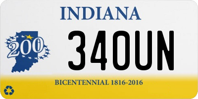 IN license plate 340UN