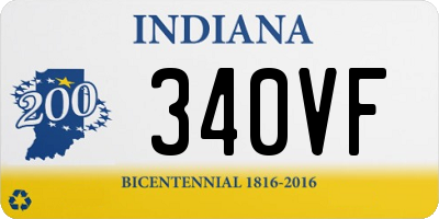 IN license plate 340VF