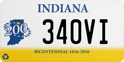 IN license plate 340VI