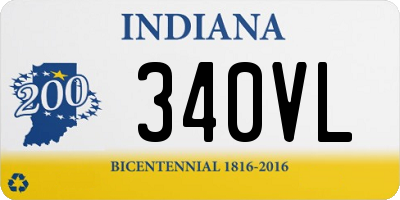 IN license plate 340VL