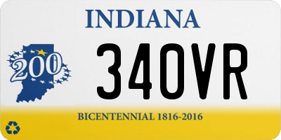 IN license plate 340VR