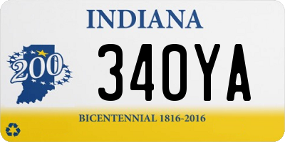 IN license plate 340YA