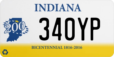 IN license plate 340YP