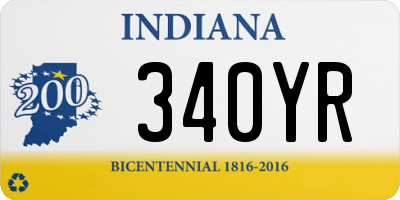 IN license plate 340YR