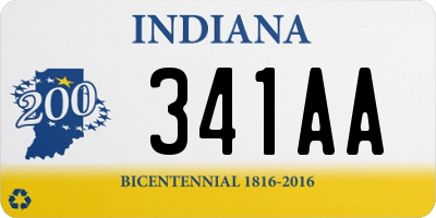 IN license plate 341AA