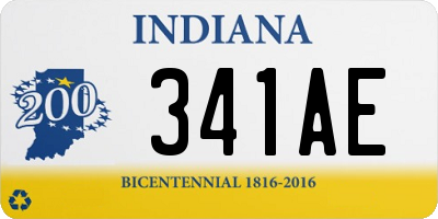 IN license plate 341AE