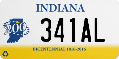 IN license plate 341AL